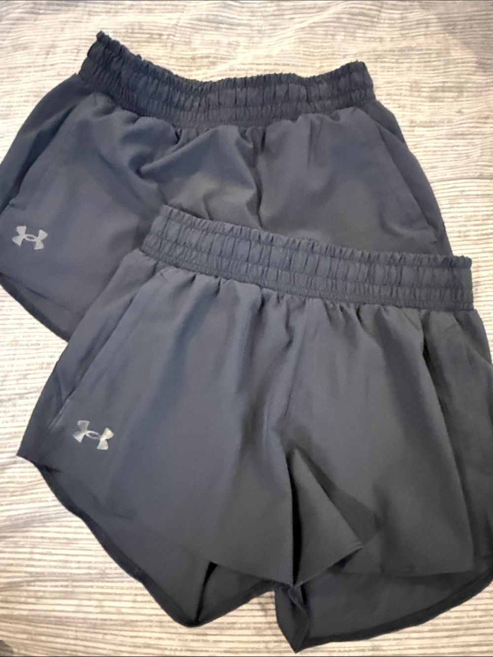 Under Armour Women's Black Athletic Running Shorts with Elastic Waist